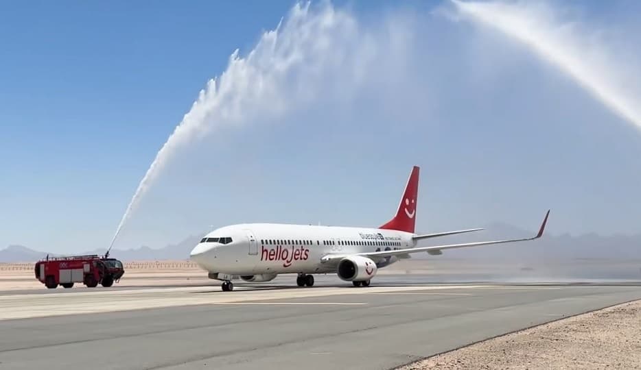مطار الغردقة يستقبل أولى رحلات "HELLO JET" التشيكية و"CENTRUM AIR" الأوزبكستانية.. تفاصيل