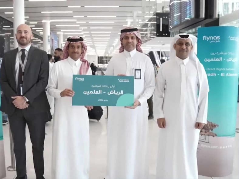 "طيران ناس" السعودية تطلق رحلاتها إلى مطار العلمين بالساحل الشمالي المصري