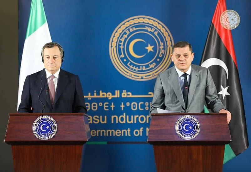 رئيس الحكومة الليبية: نتطلع لإعادة فتح الأجواء الإيطالية أمام رحلات الطيران وتسهيل التأشيرة