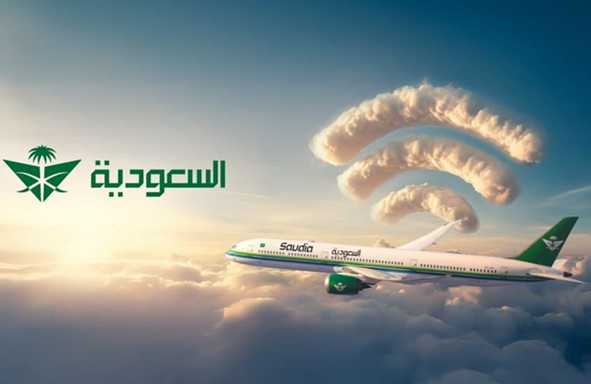 الخطوط السعودية تطلق رحلة تجريبية مزودة بخدمة الإنترنت فائق السرعة على متن الطائرة