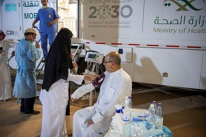 السعودية: مدينة حجاج أبو عجرم تستقبل أول فوج بري بموسم حج 1443هـ من العراق