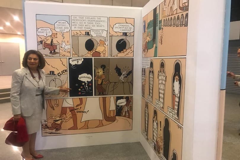 معرض صور لـ"تان تان" بالمتحف القومي للحضارة المصرية احتفالا بالعيد الوطني لبلجيكا