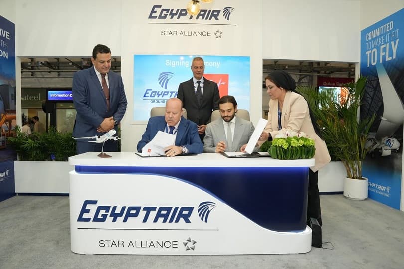 مصر للطيران للخدمات الأرضية تتعاقد مع "Sky Horizon" خلال معرض دبي للطيران 2025