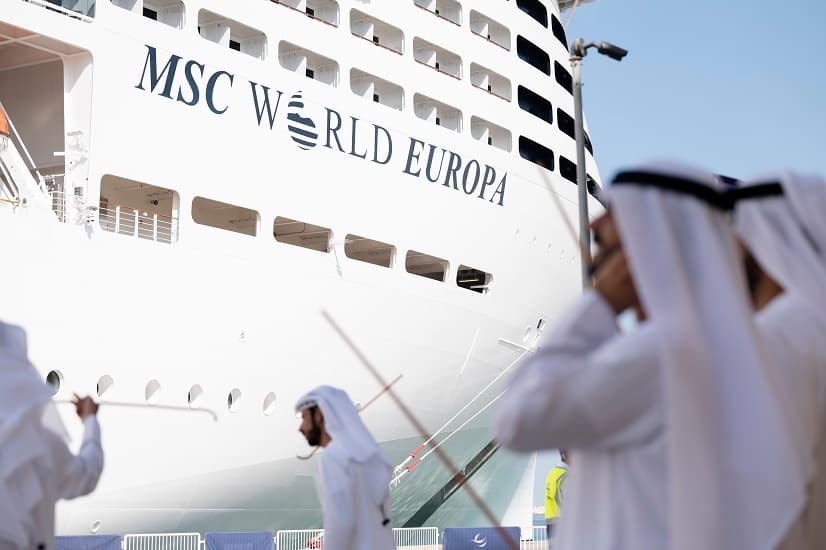 دبي: ميناء راشد يستقبل أولى رحلات السفينة "MSC WORLD EUROPA" وعلى متنها 4500 سائح