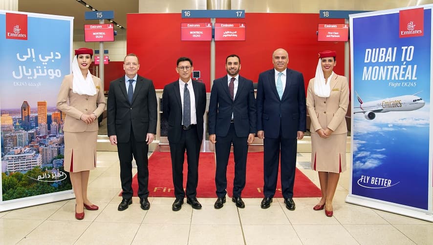 طيران الإمارات تطلق رحلاتها من دبي إلى مونتريال في كندا