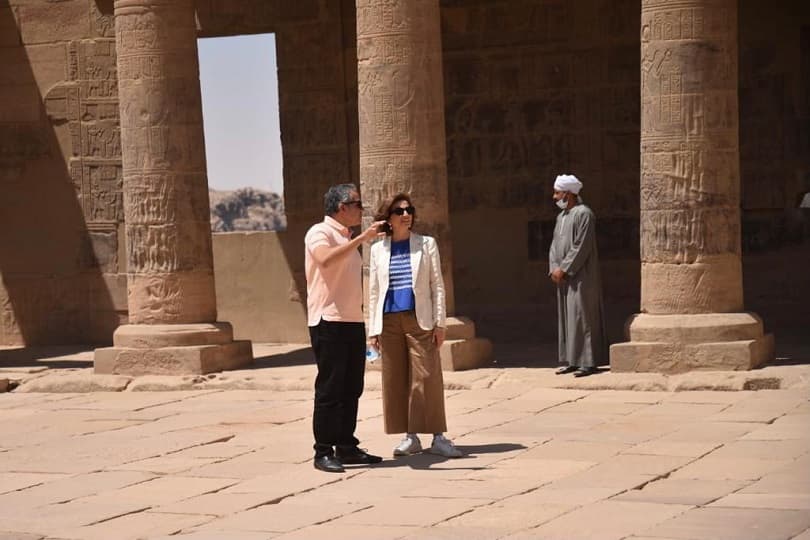 مدير عام منظمة اليونسكو تزور معبد فيلة ومتحف النوبة في أسوان.. بالصور