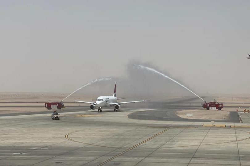 مطار الغردقة يستقبل أولى رحلات شركة My freighter من مطار طنقشد بأوزبكستان تقل 171 سائحا