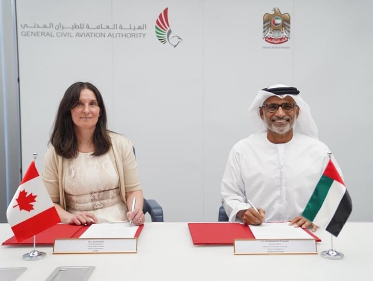 الإمارات وكندا تتفقان على زيادة عدد رحلات شركات الطيران بواقع 21 رحلة أسبوعية