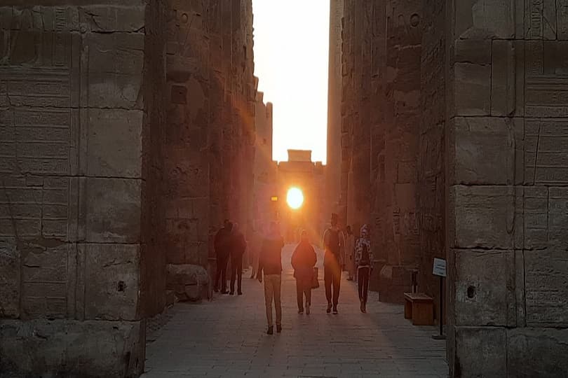 معابد الكرنك تشهد تعامد الشمس على المحور الرئيسي لها