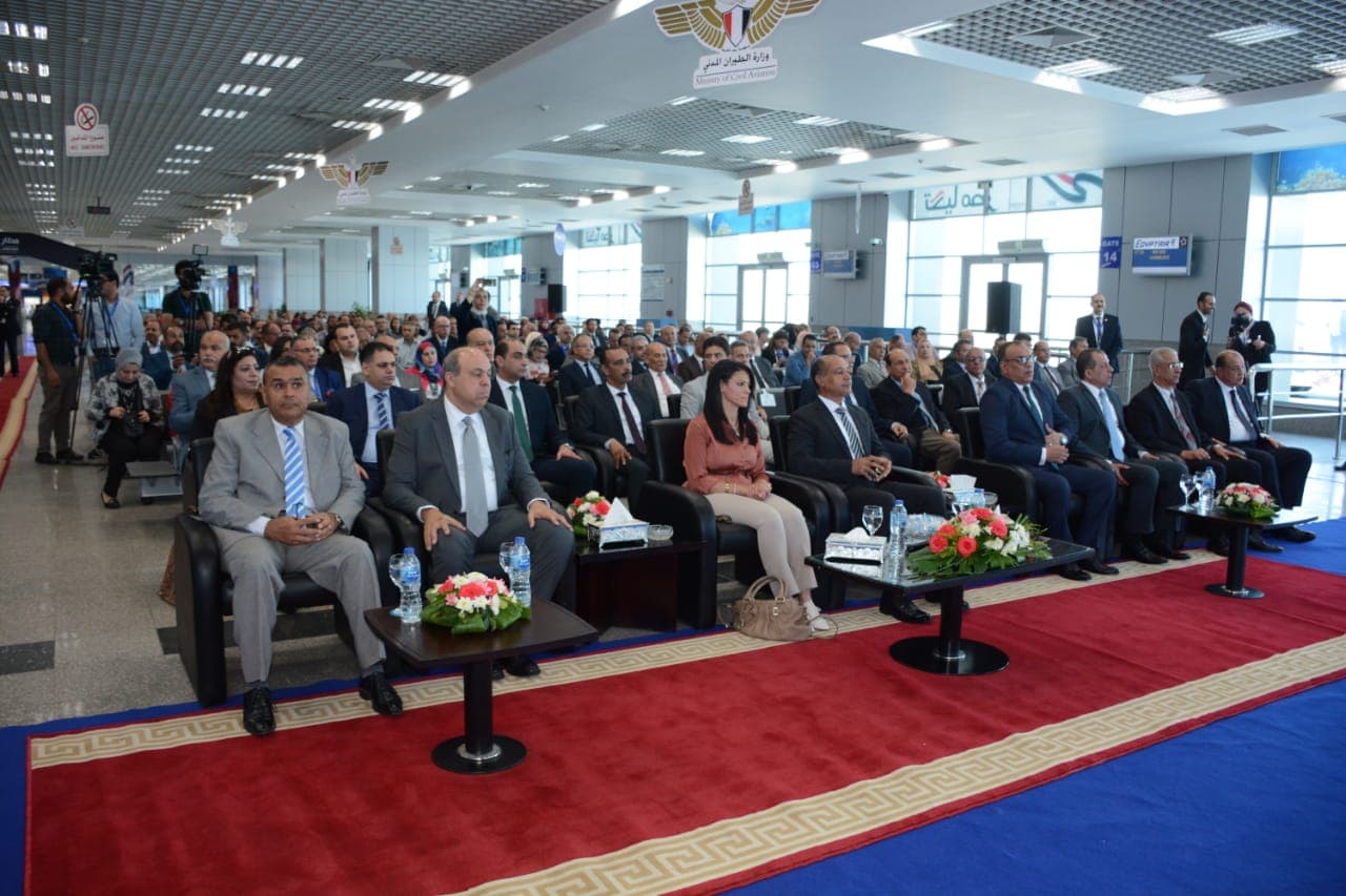 افتتاح وزيري الطيران والسياحة لمبنى الركاب (2) بمطار الغردقة الدولي بعد تطويره