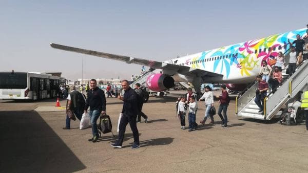 مطار شرم الشيخ يستقبل 221 سائحا روسيا قادما من كازاخستان