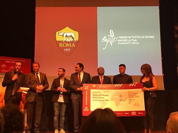 6 فائزين برحلات سياحية إلى مصر في الحفل الختامي للحملة الترويجية مع نادي As Roma الإيطالي