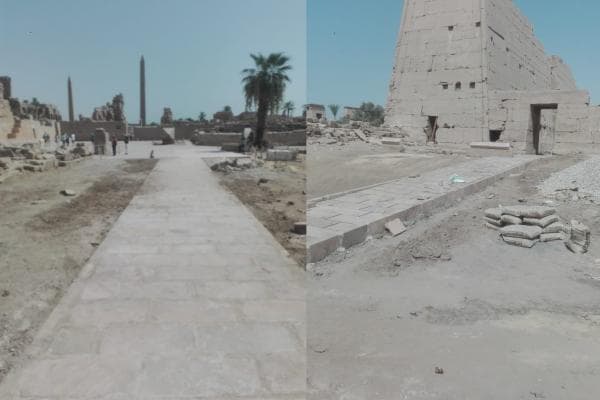 "الآثار" تنتهي من تأهيل ممرات معبد الكرنك بالأقصر للزائرين ذوي الاحتياجات الخاصة