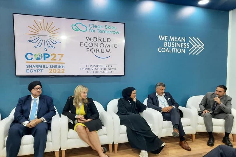 مصر للطيران تتعاون مع طيران الاتحاد للوصول إلى صفر انبعاثات بحلول عام 2050
