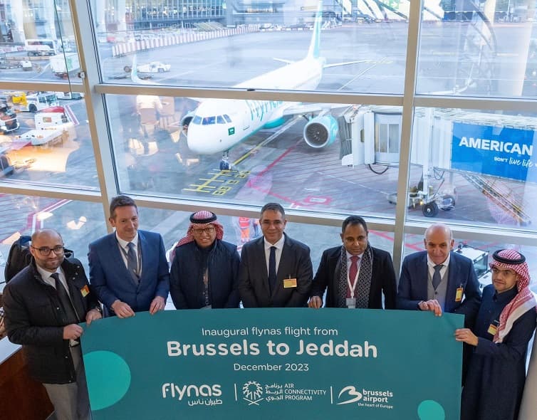 طيران ناس تطلق أولى رحلاتها بين جدة وبروكسل في بلجيكا بالتعاون مع برنامج الربط الجوي