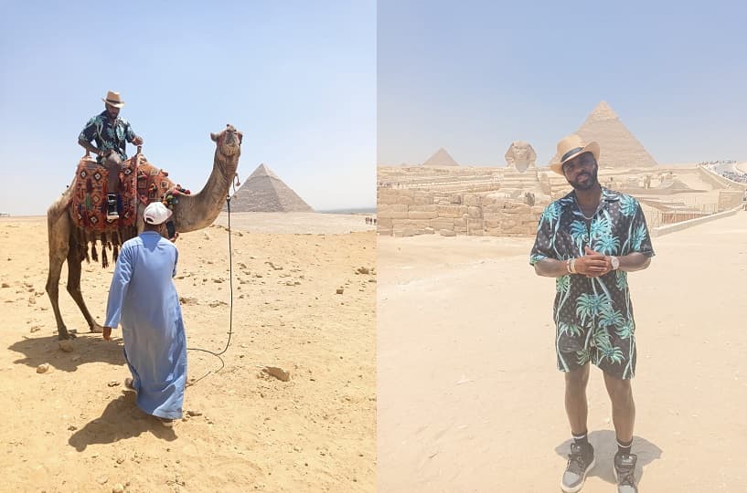 المغني الأمريكي الشهير جيسون ديرولو Jason Derulo يزور أهرامات الجيزة.. بالصور