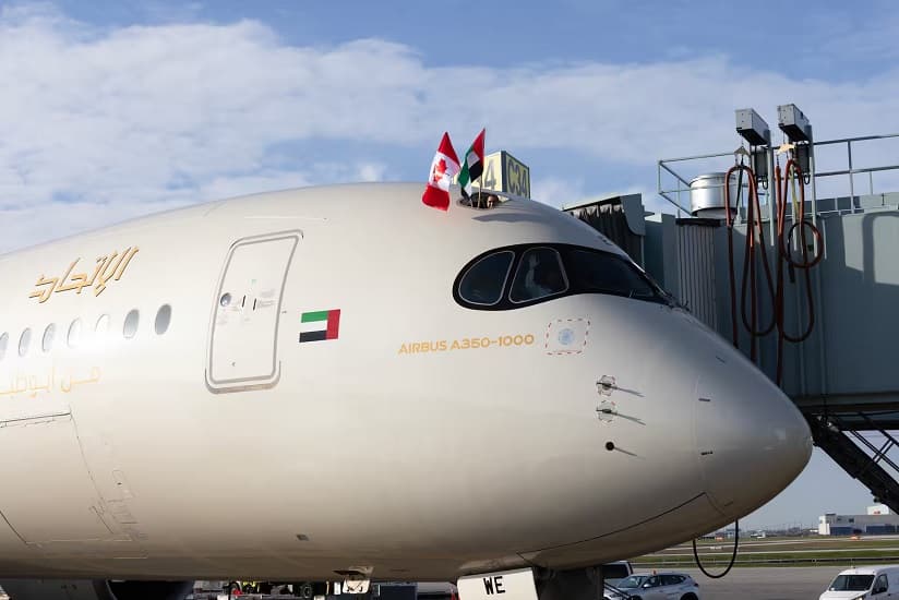 "الاتحاد للطيران" الإماراتية تطلق رحلاتها إلى تورونتو في كندا بطائرة إيرباص A350