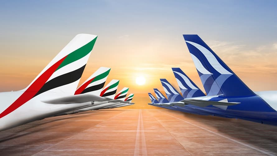 طيران الإمارات و"إيجيان" اليونانية تبرمان شراكة بالرمز تغطي 8 وجهات في اليونان عبر أثينا