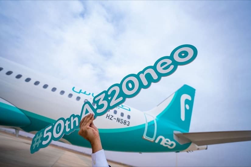 "طيران ناس" السعودية تتسلم الطائرة رقم 50 من إجمالي 120 طائرة إيرباص A320neo