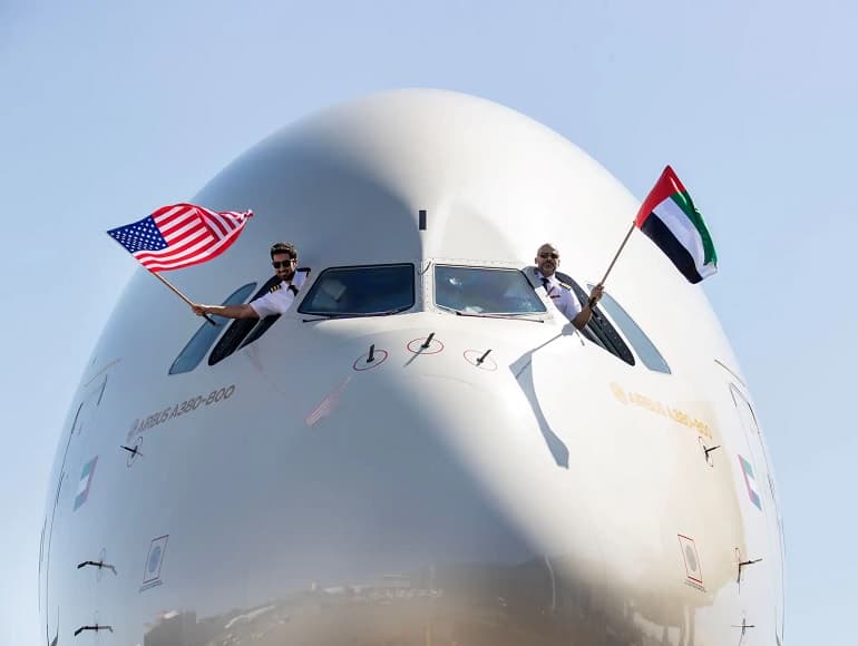 "الاتحاد للطيران" الإماراتية تطلق رحلاتها بالطائرة إيرباص A380 بين أبوظبي ونيويورك الأمريكية