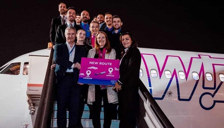 الأردن تستقبل أولى رحلات Wizz Air من لندن عبر مطار الملكة علياء الدولي بواقع 3 رحلات أسبوعيا