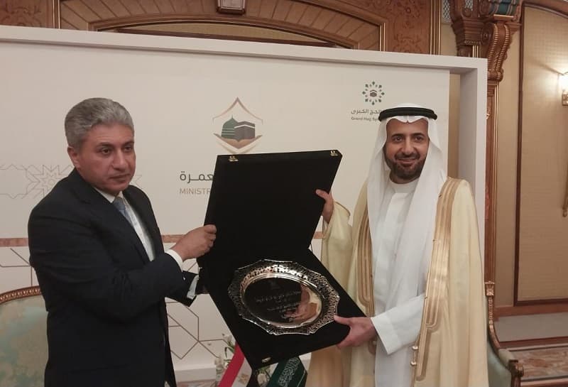 فتحي يلتقي مع وزيري الحج والعمرة والصحة بالسعودية على هامش ندوة الحج الكبرى لعام 1446هـ