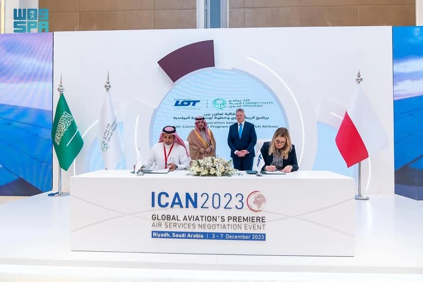 "الربط الجوي" السعودي والخطوط البولندية "لوت" يطلقان رحلات مباشرة من وارسو إلى الرياض