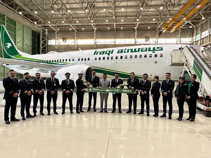الخطوط الجوية العراقية تتسلم طائرة جديدة من طراز بوينج B737-8 MAX