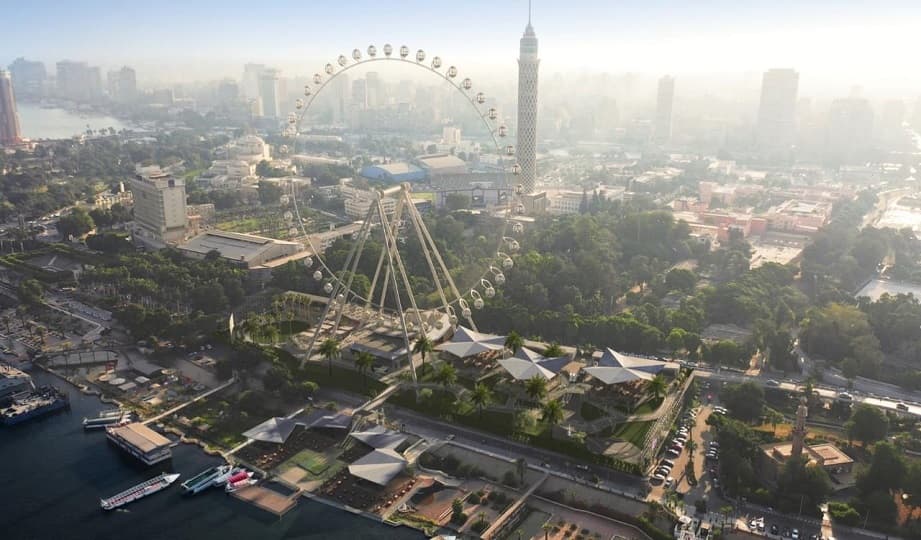 "عين القاهرة".. أكبر عجلة ترفيهية وسياحية دوارة بأفريقيا في 2022 .. بالصور والتفاصيل