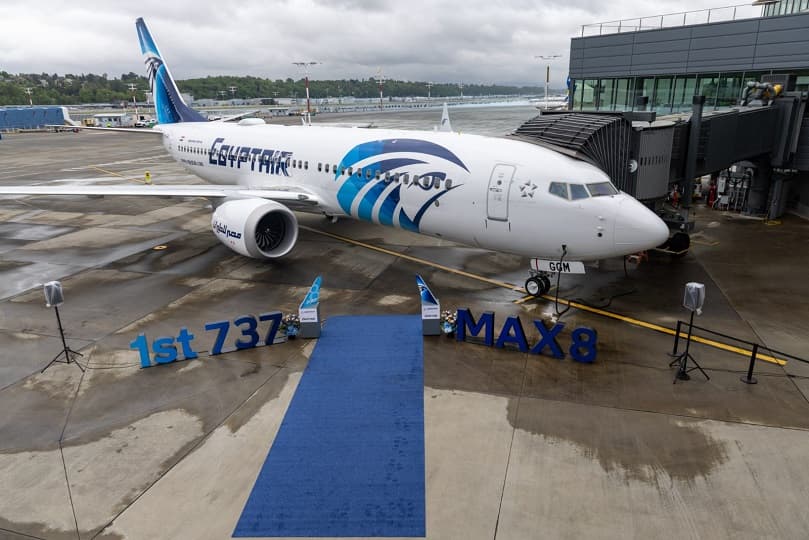 مصر للطيران تتسلم أول طائرة بوينج B737-8Max.. ضمن تعاقد على 18 من نفس الطراز