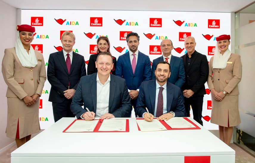 طيران الإمارات تجدد شراكتها مع "AIDA Cruises" لموسمين خلال بورصة برلين السياحية ITB