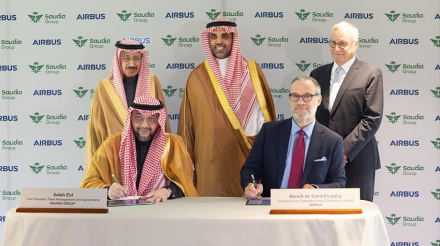 مجموعة السعودية تتعاقد مع إيرباص لشراء 20 طائرة A330neo عريضة البدن