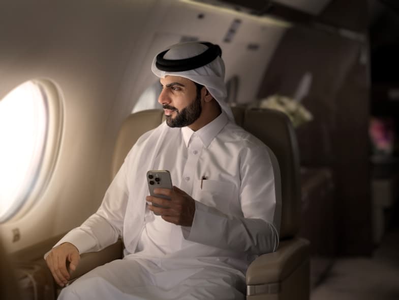 "القطرية لطائرات رجال الأعمال" تضيف خدمة "Starlink" للإنترنت لطراز جلفستريم G650ER