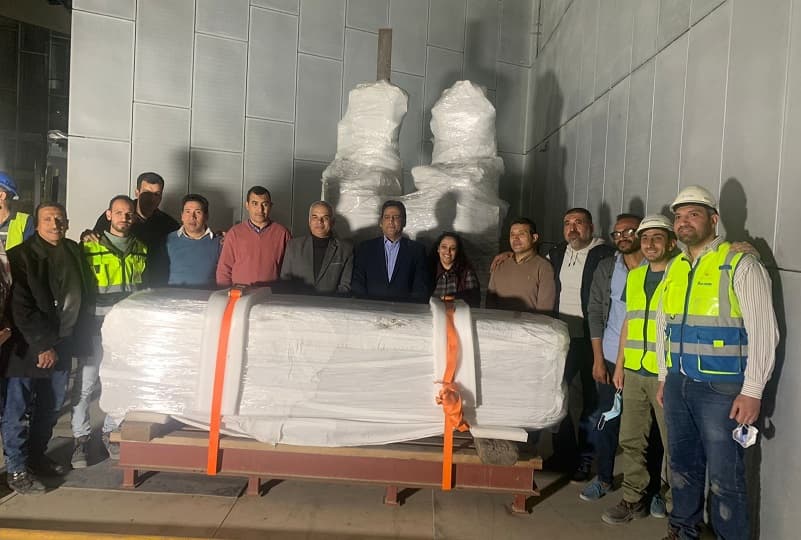 المتحف المصري الكبير يستقبل 13 قطعة أثرية ضخمة من المتحف المصري بالتحرير
