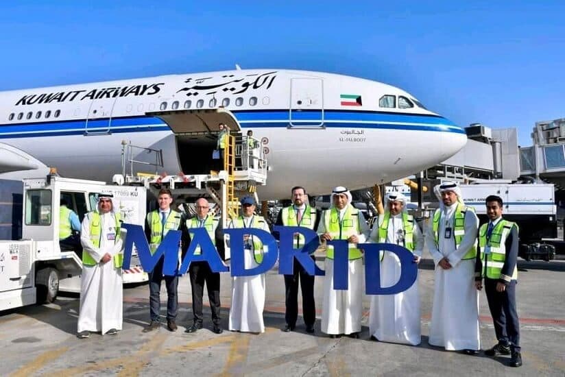 الخطوط الكويتية تدشن وجهتي مدريد وملقا في إسبانيا بواقع 3 رحلات أسبوعيا
