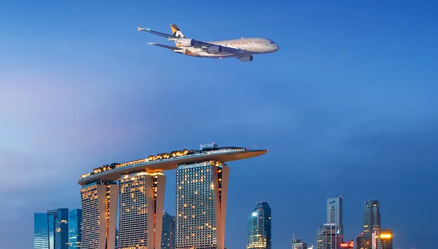"الاتحاد للطيران" الإماراتية تطلق رحلاتها إلى سنغافورة بطائرة إيرباص A380 بدءا من فبراير 2025