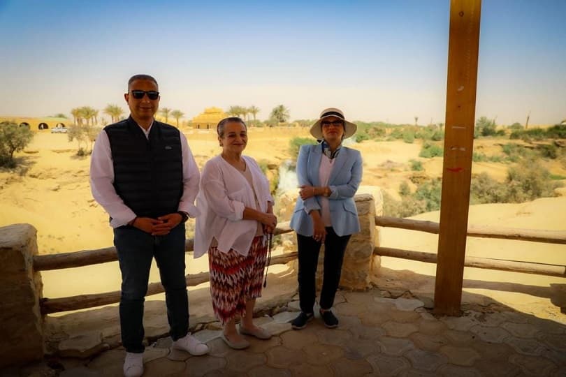 الأميرة الأردنية عالية بنت الحسين تتفقد منطقة الجذب السياحي بمحمية وادي الريان في الفيوم