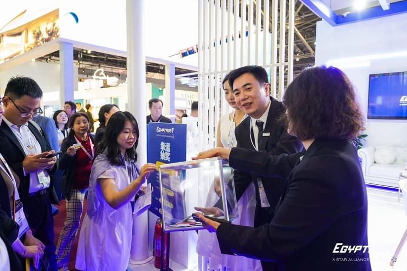 مصر للطيران وميناء القاهرة الجوي تشاركان في فعاليات بورصة السياحة العالمية ITB China