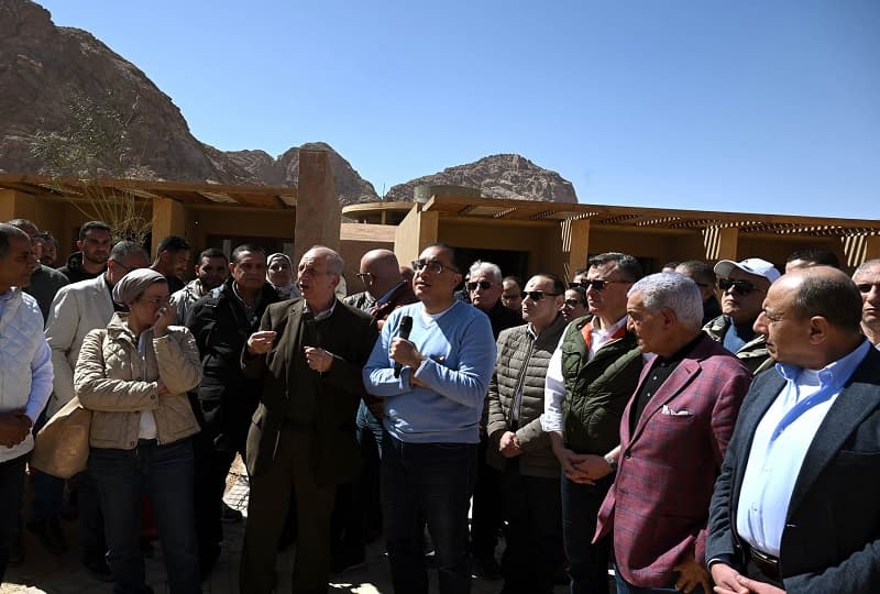 رئيس الوزراء يتفقد النزل البيئي الجديد بطاقة 192 غرفة بمشروع "التجلي الأعظم" بسانت كاترين