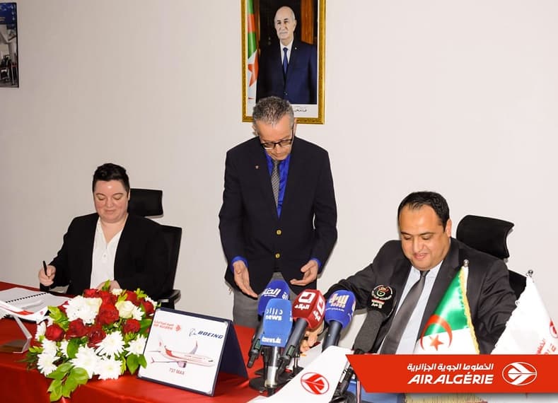 الخطوط الجزائرية توقع اتفاقية مع بوينج لشراء 8 طائرات طراز B737-9 max