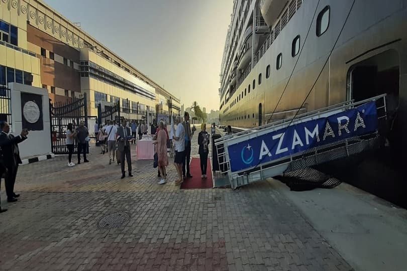 ميناء الإسكندرية يستقبل السفينة السياحية AZAMARA ONWARD وعلى متنها 908 ركاب