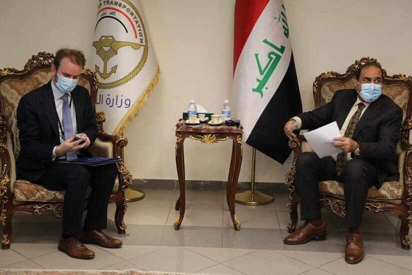 وزير النقل العراقي وسفير الاتحاد الأوروبي يبحثان رفع الحظر عن الخطوط الجوية العراقية